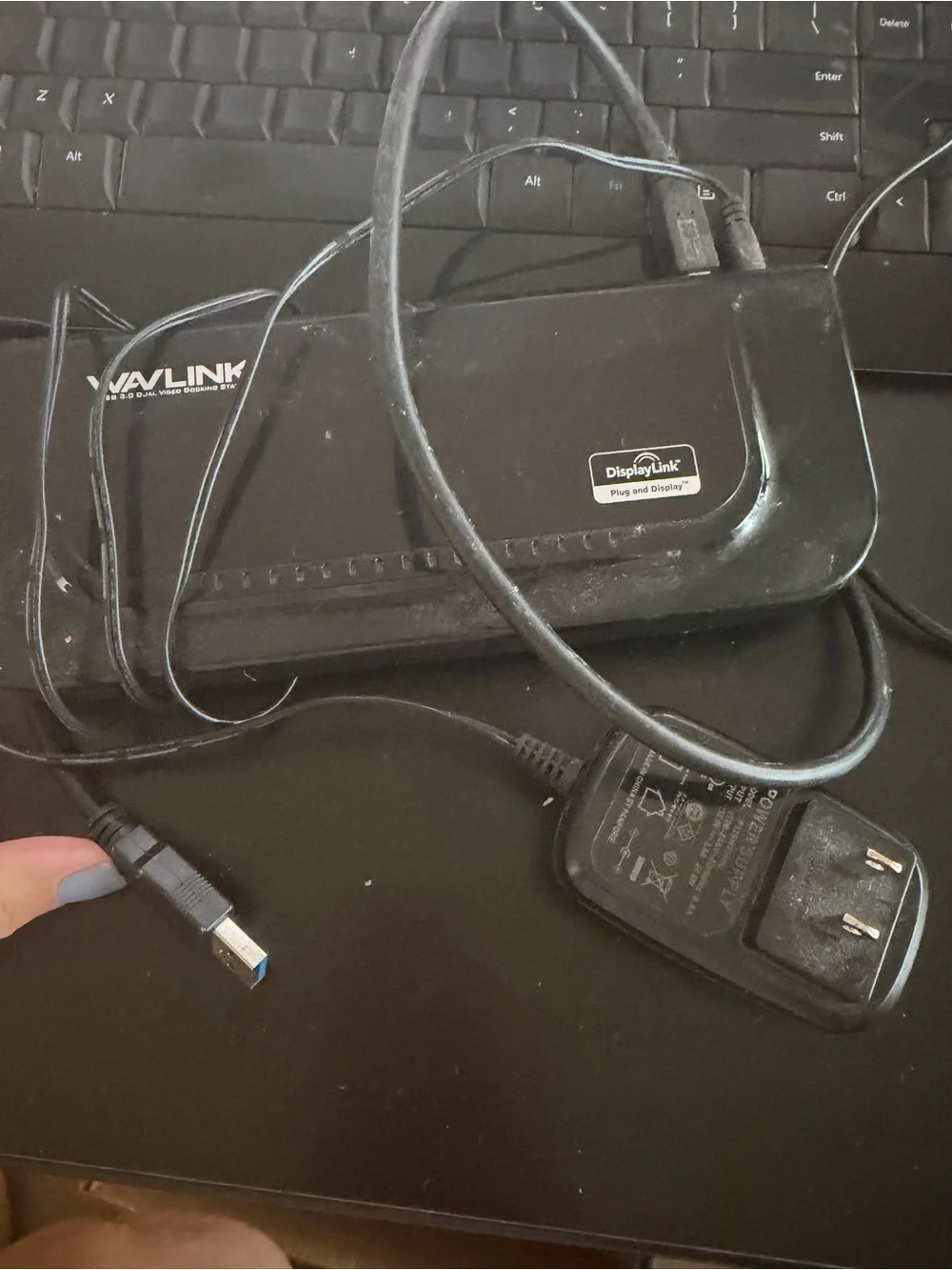Wavlink USB DisplayLink Docking Station in Black